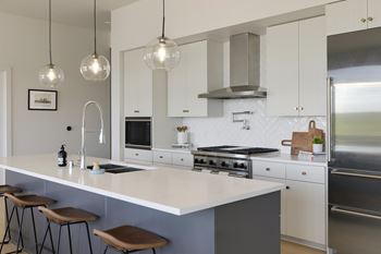 Ge stainless steel appliances with gas range